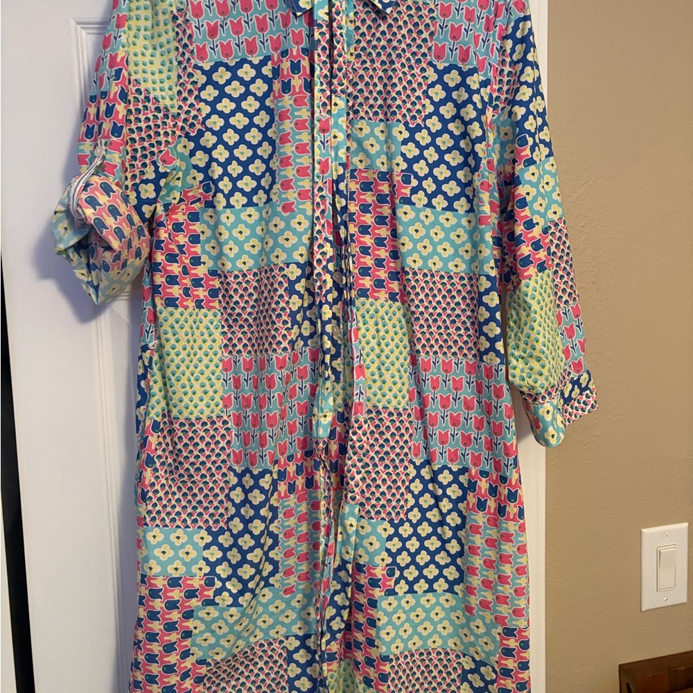 Talbots Multicolor Patterned Blouse - image 1
